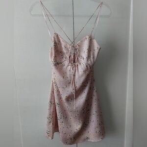 Kittenish Pink Floral Dress